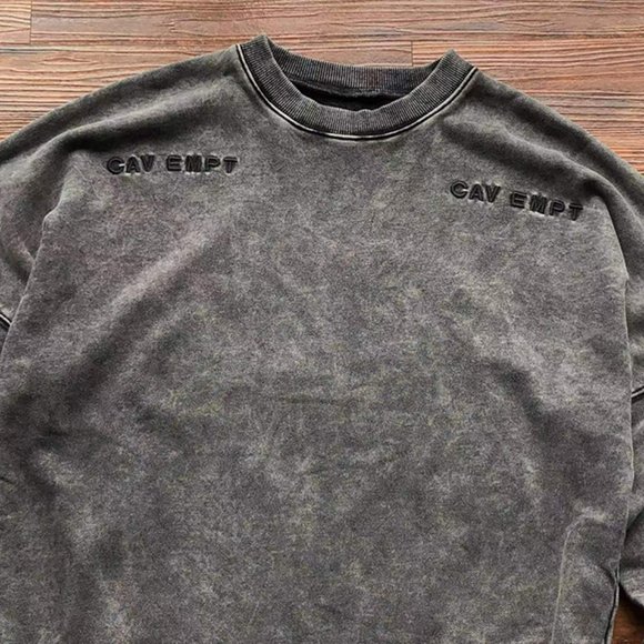 Cav Empt Vintage Crew Neck Sweatshirt Grey - Picture 8 of 15